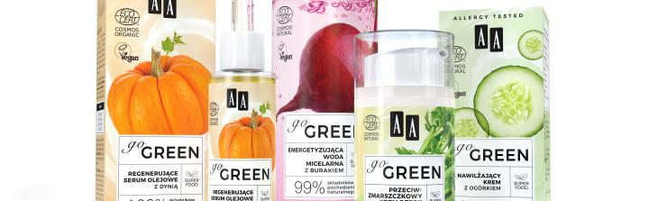 Skóra na diecie warzywnej - nowa linia kosmetyków AA Go Green